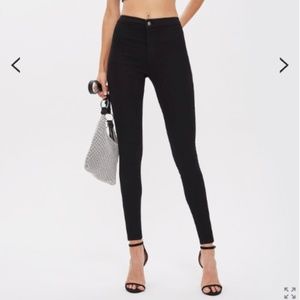 Topshop Black Joni Jeans (Petite)